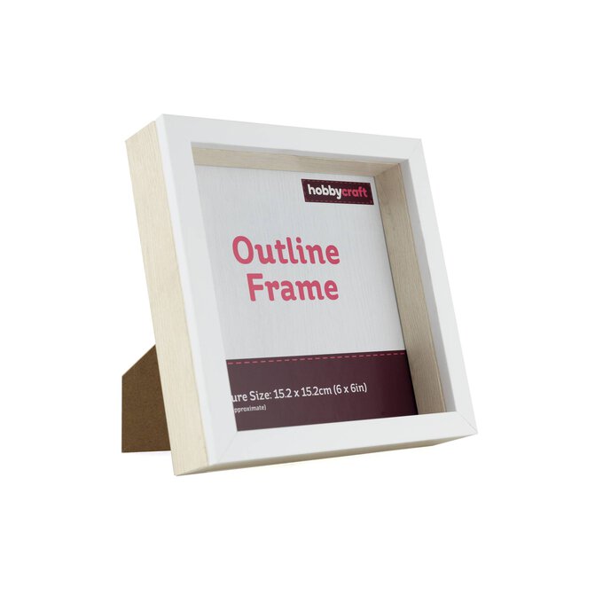 White Outline Frame 15cm x 15cm image number 1