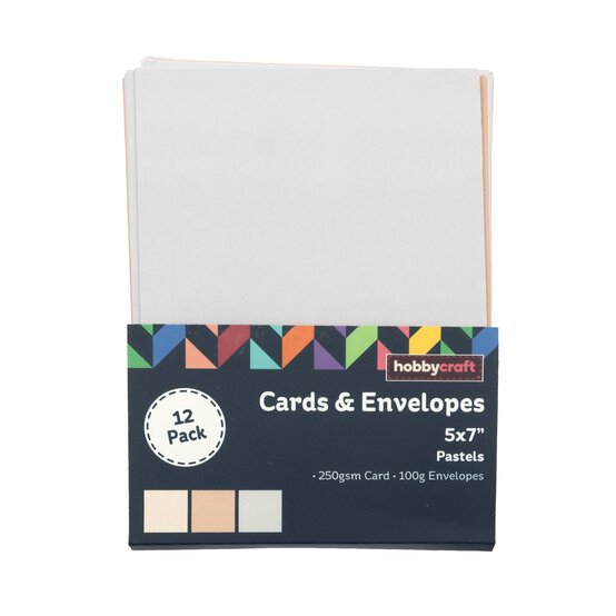 Pastel Cards and Envelopes 5 x 7 Inches 12 Pack image number 3