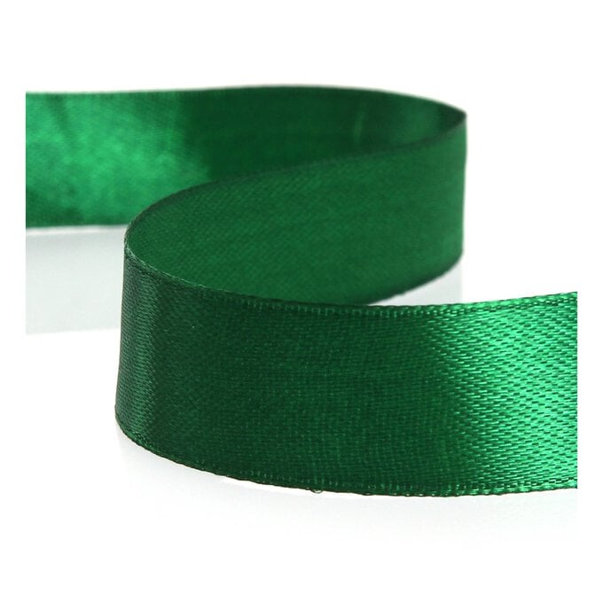 Forest Green Satin Ribbon 20mm x 15m image number 1