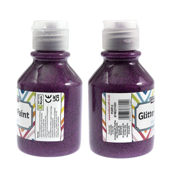 Purple Glitter Paint 150ml image number 5