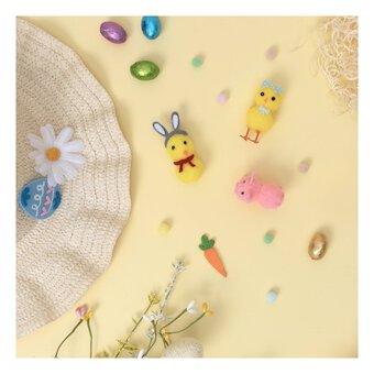 Yellow Chicks with Dotty Bows 3 Pack