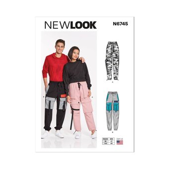 New Look Unisex Cargo Pants Sewing Pattern 6745 (XS-XL)