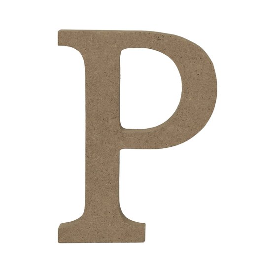 MDF Wooden Letter P 8cm image number 2