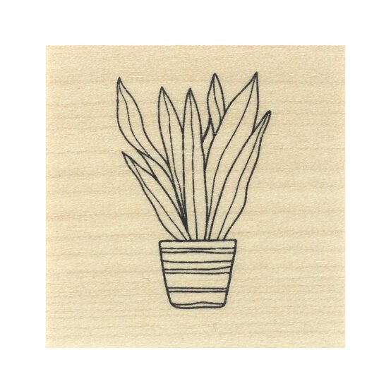 Snake Plant Wooden Stamp 3.8cm x 3.8cm image number 3