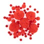 Bright Red Pom Poms 60 Pack image number 1