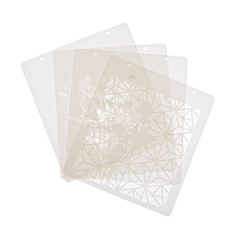 Sizzix Geo Flowers Layered Stencil Set 4 Pack image number 4