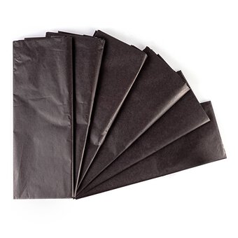 Deep Black Tissue Paper 50cm x 75cm 6 Pack