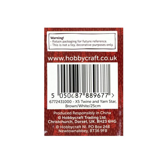 Twine and Yarn Star Decoration 25cm image number 4