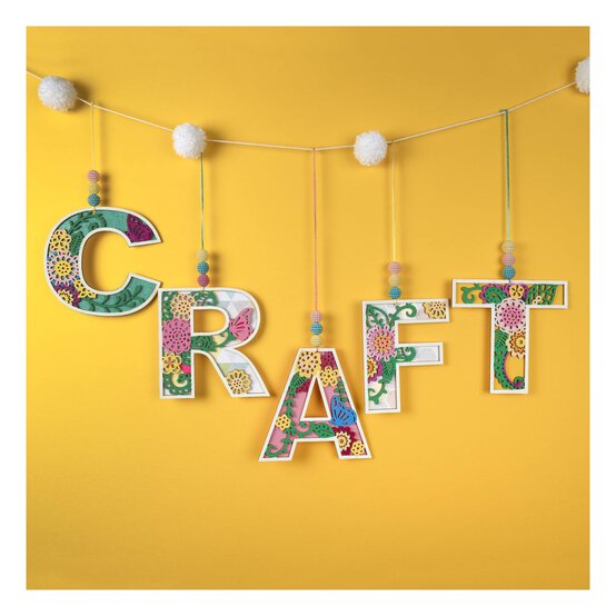 Wooden Filigree Hanging Letter J 12cm image number 5