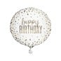 Large Gold Confetti Happy Birthday Foil Balloon image number 2