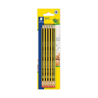 Staedtler Noris HB Pencils with Eraser Tip 10 Pack