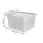 Whitefurze 32 Litre Pastel Grey Stack and Store Storage Box image number 4