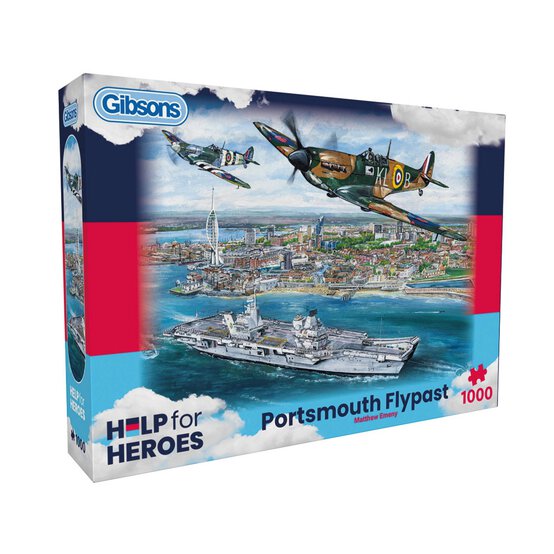 Gibsons Portsmouth Flypast Jigsaw Puzzle 1000 Pieces image number 1