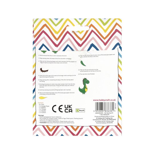 T-Rex Felt Sewing Kit image number 4