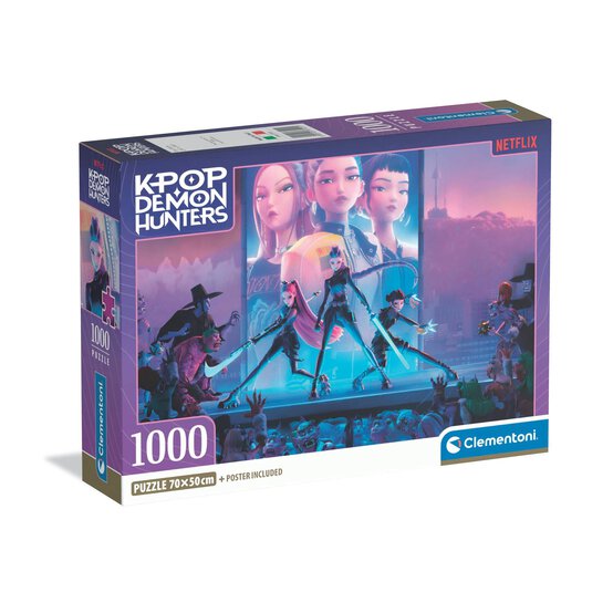 Clementoni K-Pop Demon Hunters Jigsaw Puzzle 1000 Pieces image number 1