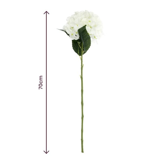 White Hydrangea Stem 70cm image number 4
