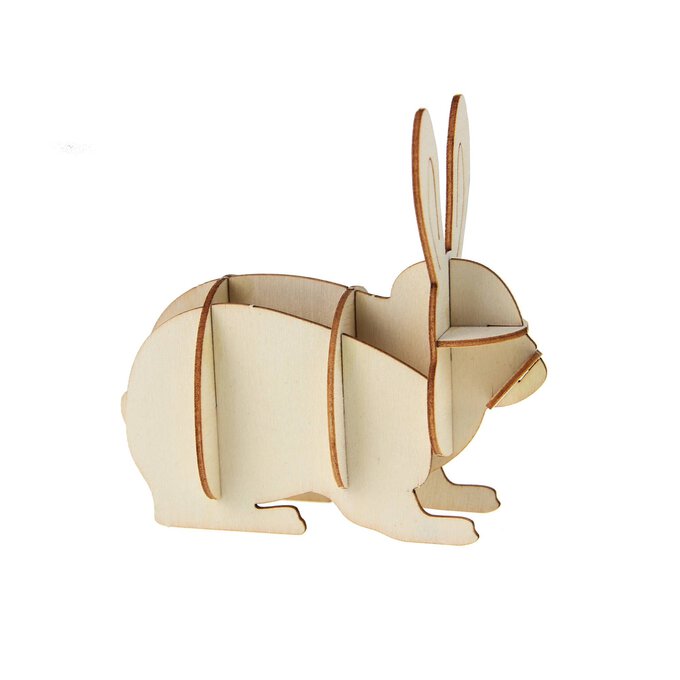 3D Wooden Rabbit Puzzle image number 1