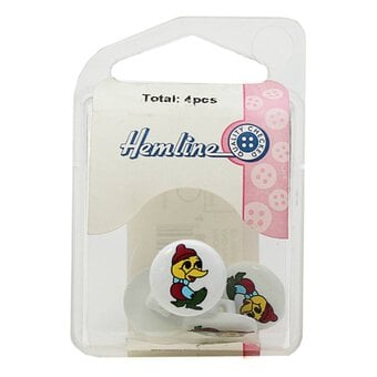 Hemline Assorted Novelty Children's Button 4 Pack image number 2