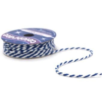 Royal Blue and White Knot Cord 2mm x 8m image number 3