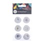 White Pressed Flower Envelope Seal Stickers 6 Pack image number 3