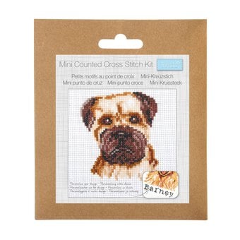 Trimits Border Terrier Mini Cross Stitch Kit 13cm x 13cm