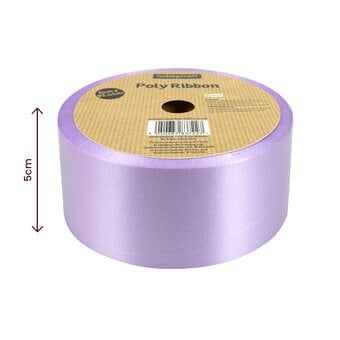 Lilac Poly Ribbon 5cm x 91m  image number 4