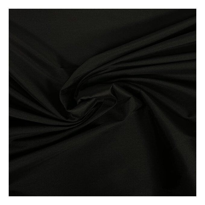 Black Taffeta Anti-Static Lining Fabric by the Metre image number 1