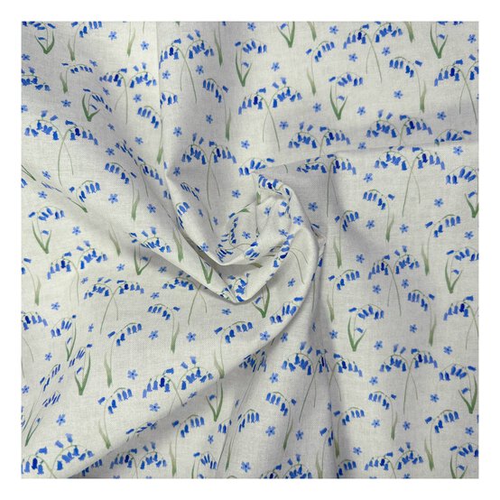 Bluebell Hollow Wild Bluebells Cotton Fabric by the Metre image number 1