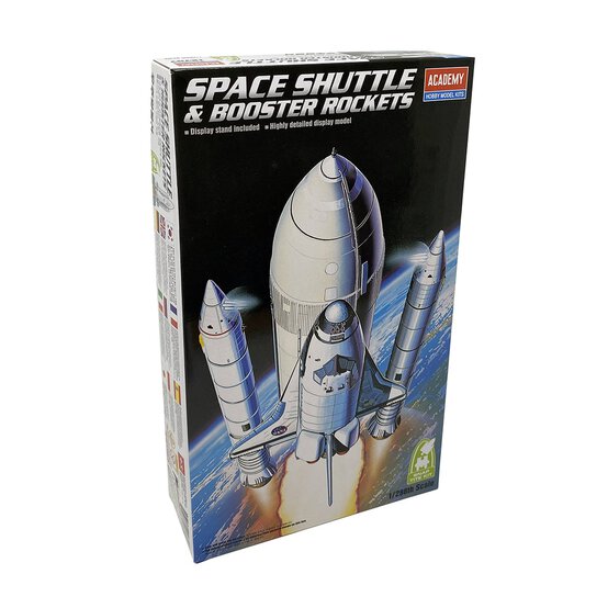Academy Space Shuttle And Booster Rockets Model Kit 1:288 17.5X29.5x5cm