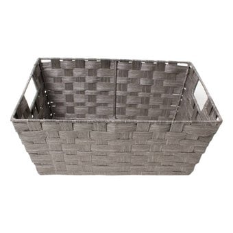 Grey Paper Storage Basket 33cm x 23cm x 14cm