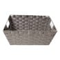 Grey Paper Storage Basket 33cm x 23cm x 14cm image number 2