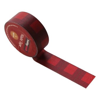 Red Tartan Washi Tape 15mm x 5m