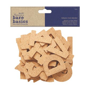 Papermania Adhesive Cork Alphabet 52 Pack 