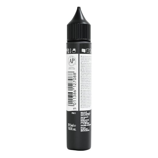 Daler-Rowney System3 Mars Black Fluid Acrylic 29.5ml (036) image number 2