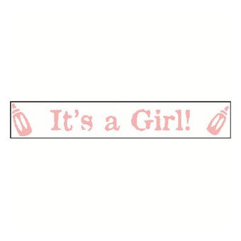 Baby Pink It's A Girl Ribbon 25mm x 3m