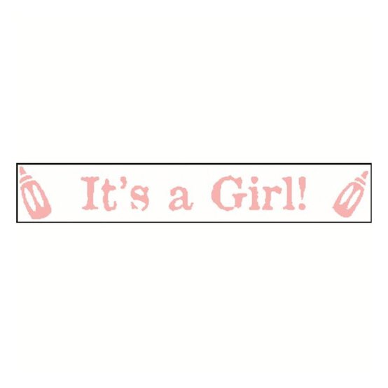Baby Pink It's A Girl Ribbon 25mm x 3m image number 1