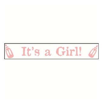 Baby Pink It's A Girl Ribbon 25mm x 3m