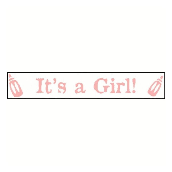 Baby Pink It's A Girl Ribbon 25mm x 3m image number 1