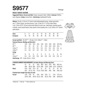 Simplicity Women's Costume Sewing Pattern S9577 (R5 14-22)