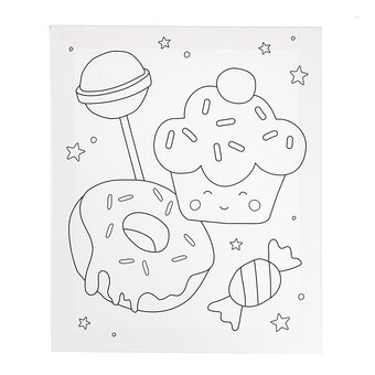 Cake Colour-in Canvas