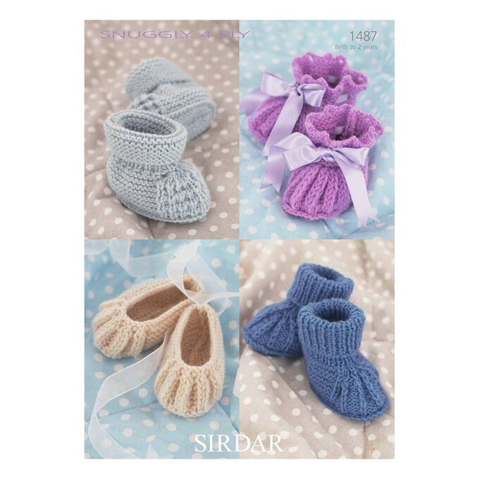 Sirdar Snuggly 4 Ply Bootees Digital Pattern 1487 image number 1