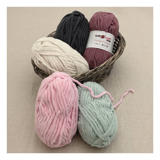 Knitcraft Grey Blue Plushie Friends Yarn 100g image number 4