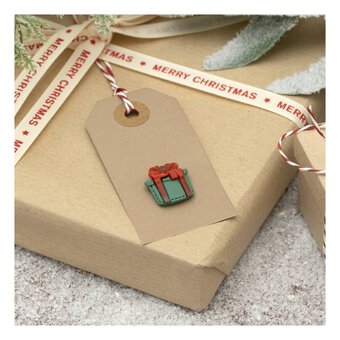 Christmas Present Resin Decorations 6 Pack
