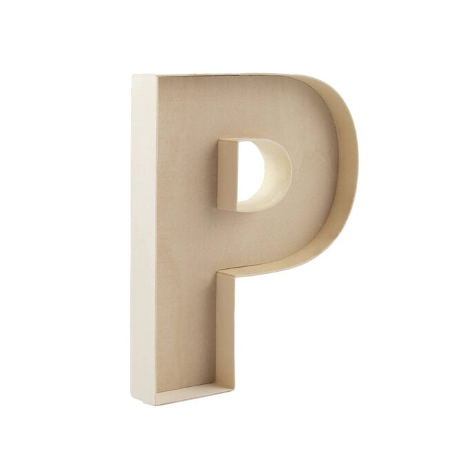 Wooden Fillable Letter P 22cm image number 1