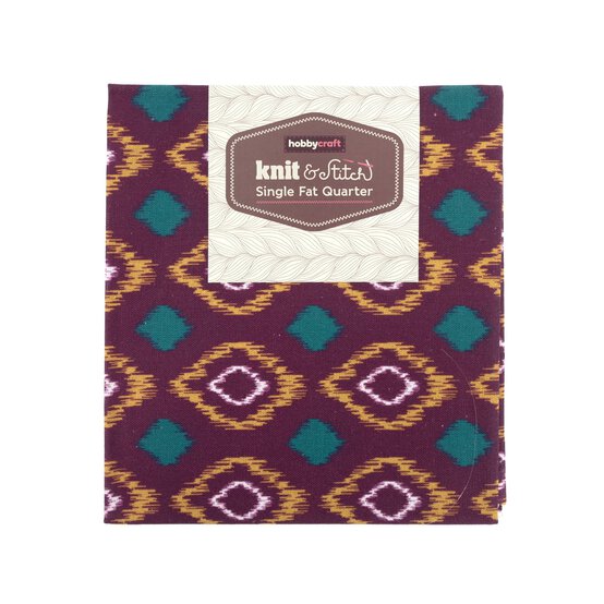 Stretch Diamond Purple Single Cotton Fat Quarter image number 1