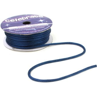 Navy Blue Ribbon Knot Cord 2mm x 10m image number 3