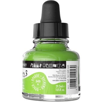Daler-Rowney System3 Fluorescent Green Acrylic Ink 29.5ml image number 3