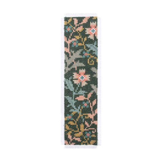 Trimits Floral Woodblock Cross Stitch Bookmark Kit image number 4