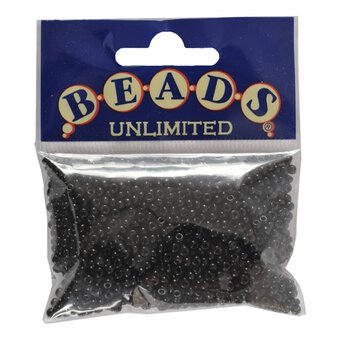 Beads Unlimited Opaque Black Rocaille Beads 2.5mm x 3mm 50g