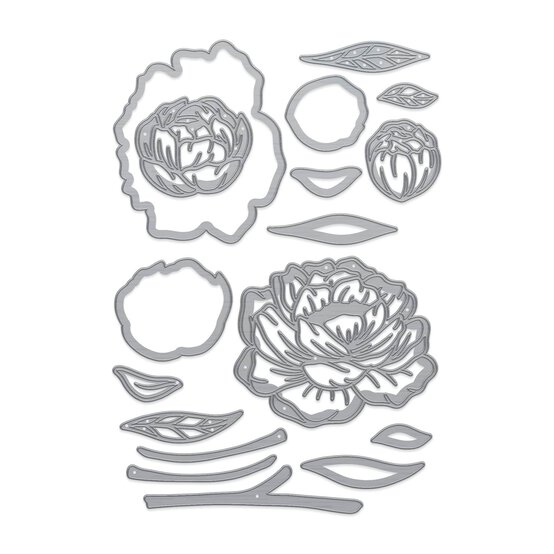 Tonic Studios Buildable Bouquet Peony Die Set 17 Pieces image number 2